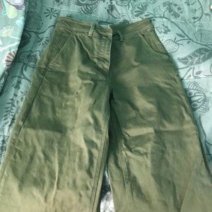 Everlane Wide Leg Crop Pant (Green)